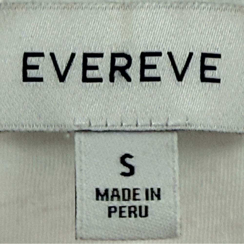 Evereve Romy Relaxed Long Sleeve 100% Cotton Preppy V-Neck Shirt Top Size Small - Picture 10 of 11